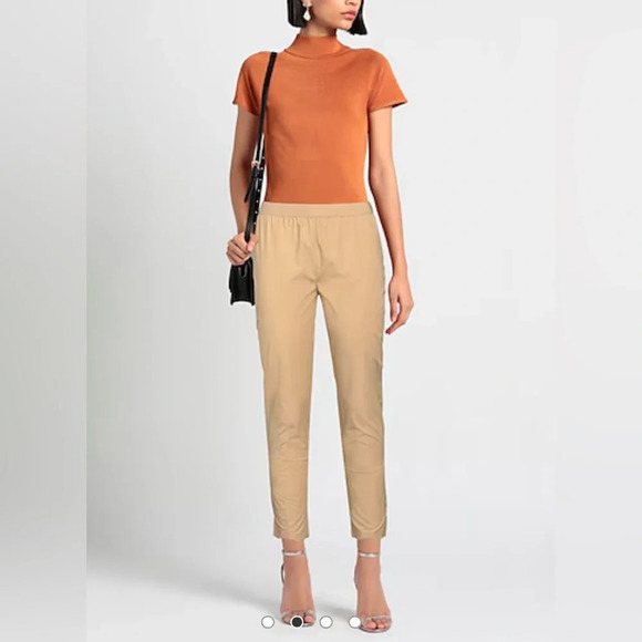 Twinset Milano Kakhi Casual Trousers Pants NWT Size 42, USA 6 - Picture 1 of 11